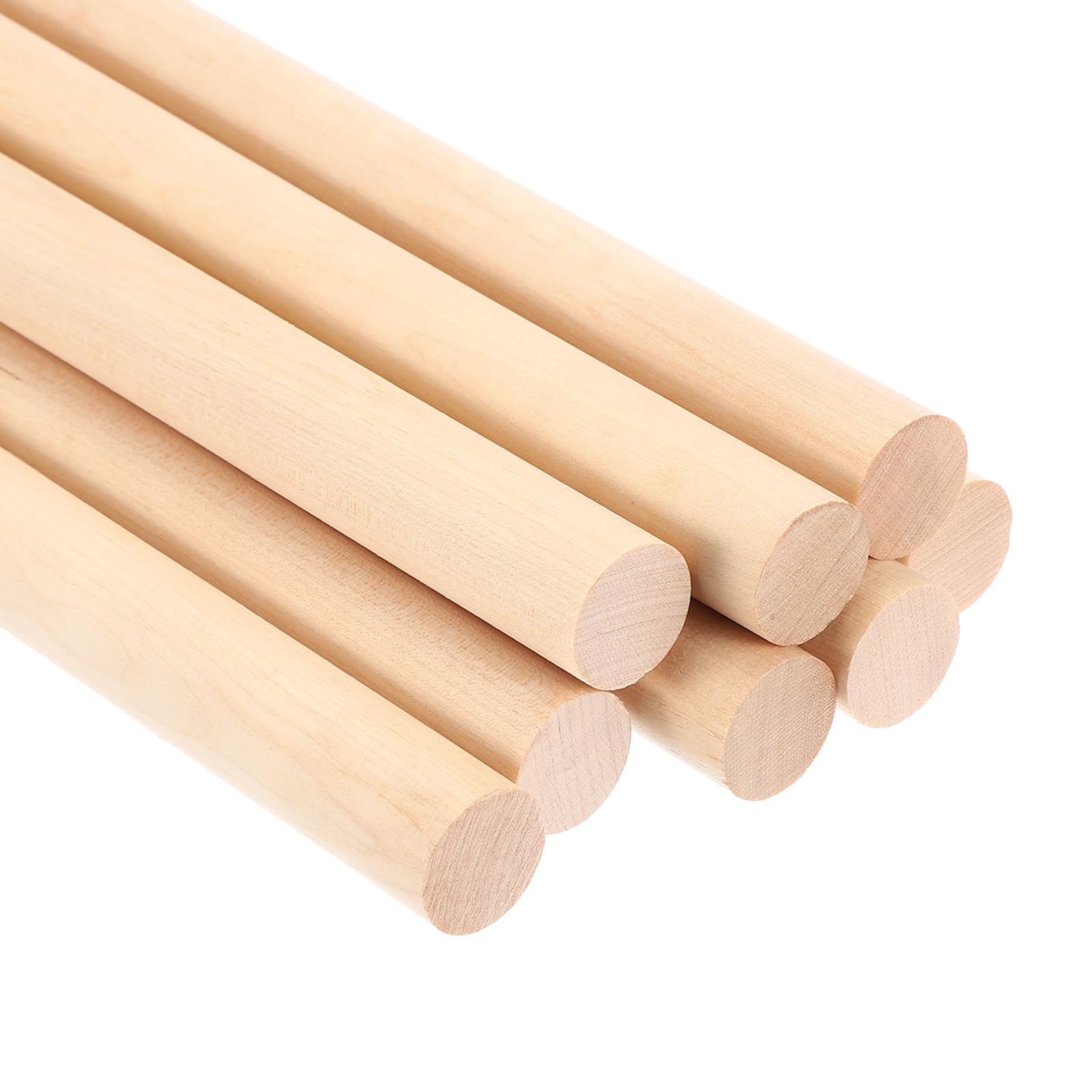 PATIKIL 7/9x7.87inch Wooden Dowel, 8 Pcs Dowel Rod Wood Dowels Wood Sticks Unfinished Round Hardwood for Crafts DIY Home Decor 20mm x 200mm