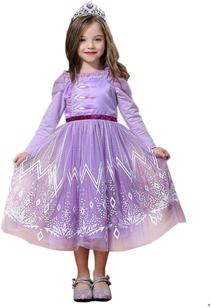 YWXJY Girls Dress Up Clothes Costumes Halloween Long Sleeve Princess