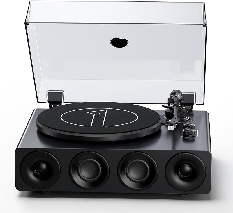 1 BY ONE High Fidelity Record Player All-in-One Turntable with Built-in Speakers