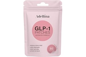 Adellina GLP-1 Patches 60 Count: Advanced Formula with Berberine L-Glutamine - 2 Months Pack
