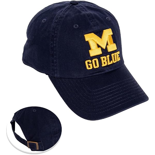 Desert Cactus University Of Michigan Wolverines Baseball Cap - Officially Licensed, Adjustable Blue Hat
