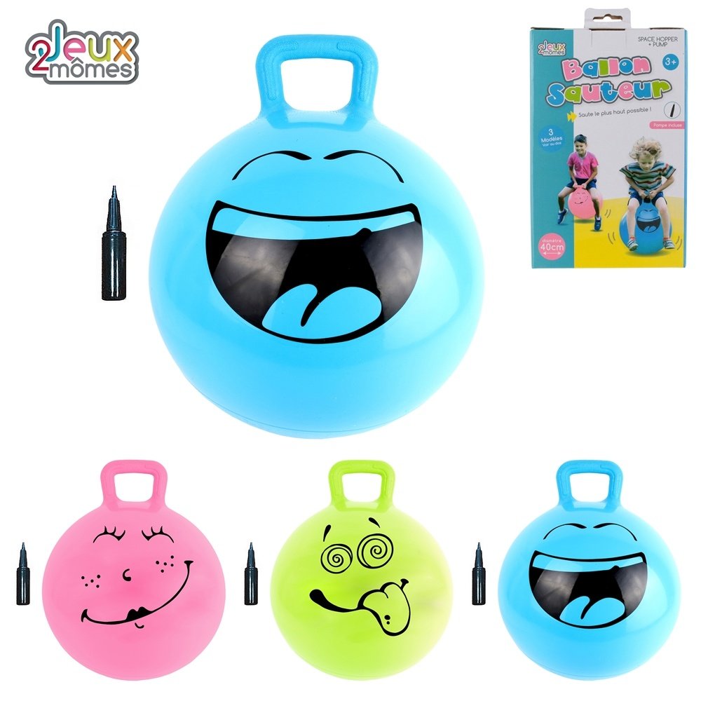 Jeux 2 mômes Balón Saltador Azul con Bomba: Amazon.es: Juguetes y ...
