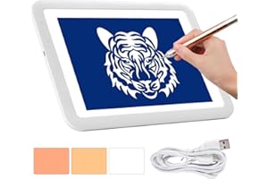 Rechargeable A4 LED Light Box for Tracing, elice Wireless Lightbox Drawing Light Table Light Pad Light Copy Board for Artists Sketching, Up to 8860 Lux Super Bright Lightpad for Cricut Weeding Vinyl