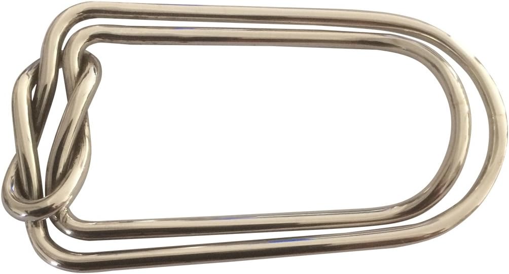 Clip with Knot 6 x 3 cm silver 925 Sterling