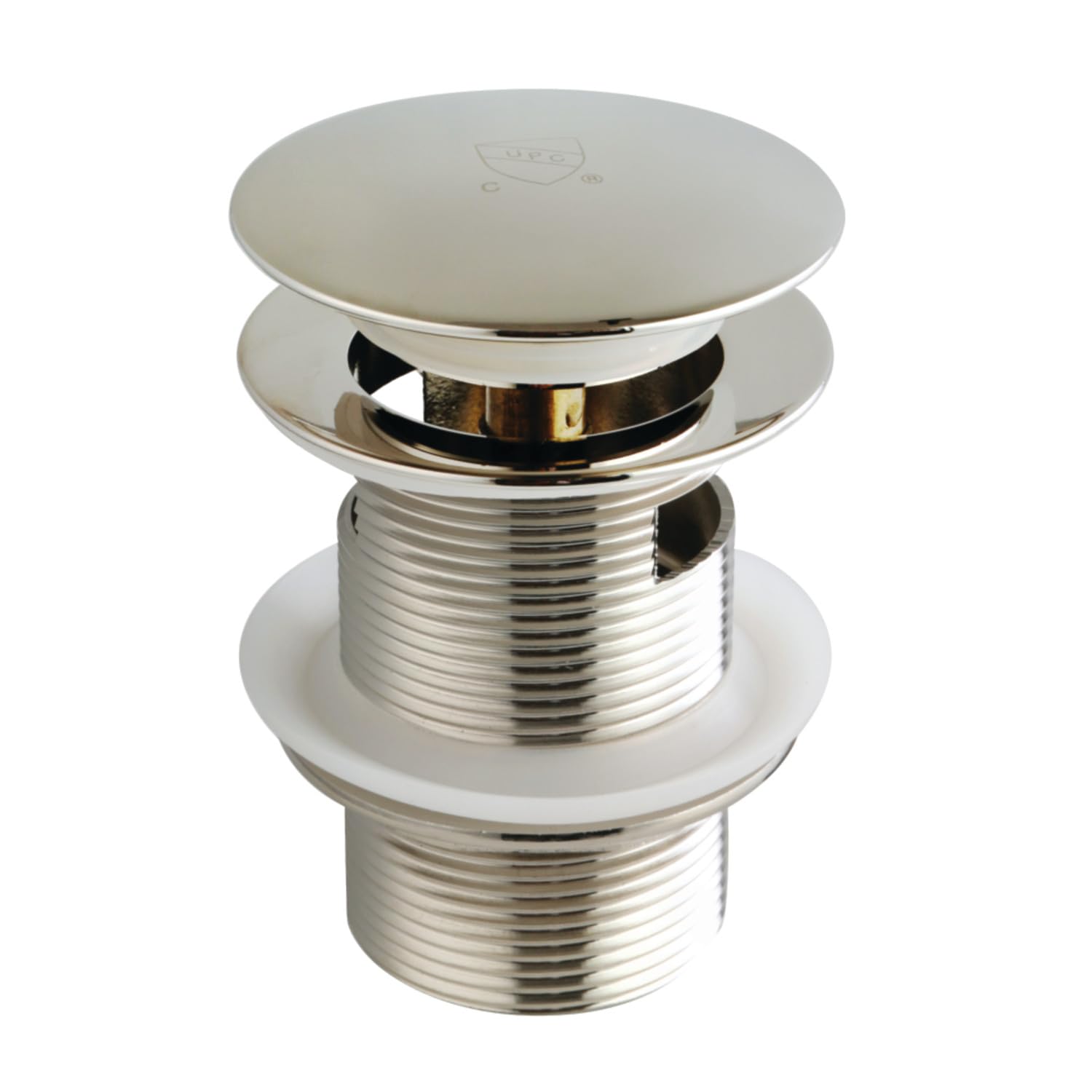 Photo 1 of Kingston Brass VTDESHOEPN Trimscape Toe-Touch Tub Drain with Overflow, Polished Nickel