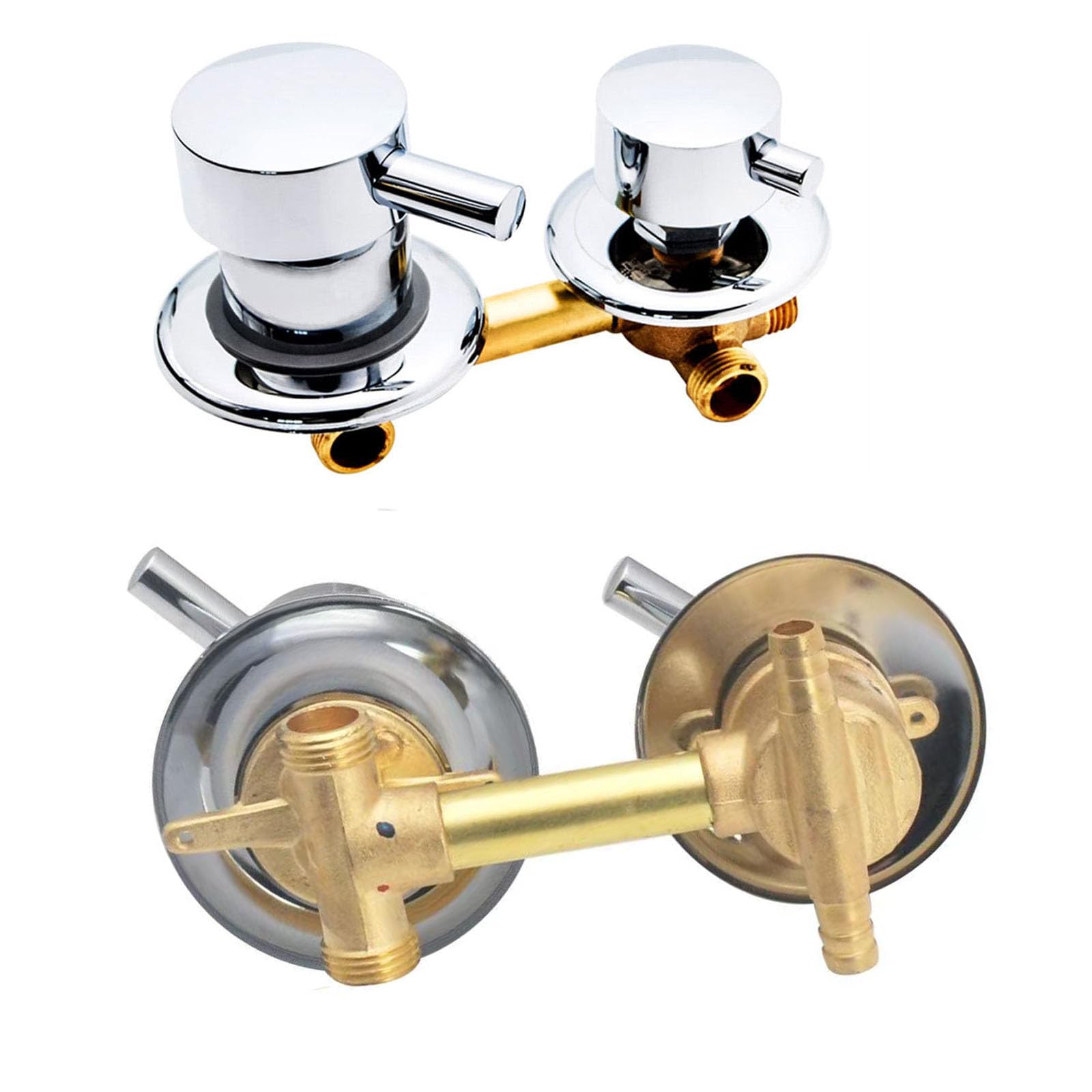 2/3/4/5 Way Solid Brass Mixer Shower Tap, Cold & Hot Water Shower Diverter Valve, Hole Distance 9cm/10cm/12.5cm/14.5cm