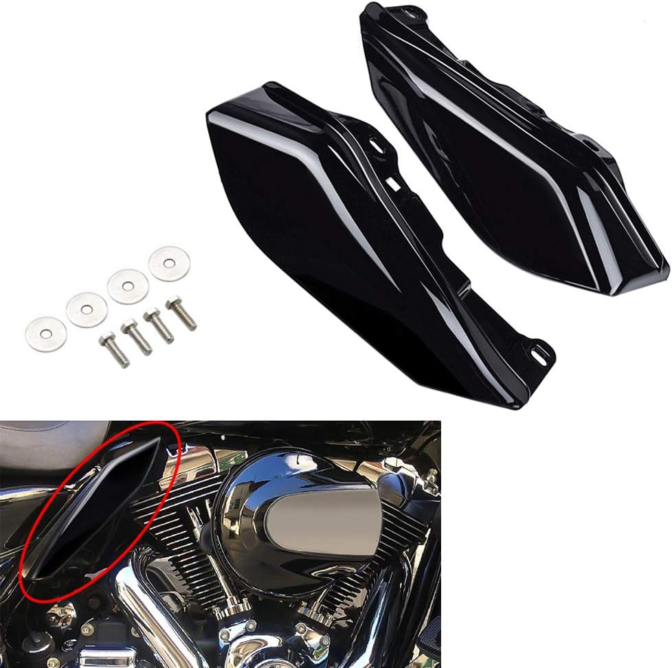 Amazicha Black Mid Frame Air Heat Deflectors Compatible for Harley Touring Trike models 2009-2016