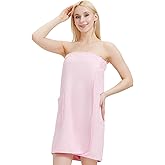 GUODDS Women Shower Wrap Towel Lightweight Bath Body Spa Wrap Adjustable Closure Bathrobe