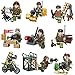 Army Minifigures Lego-Compatible Set - 9pcs Army Minifigures and 50+pcs Military Weapons/Accessories Building Blocks Toys