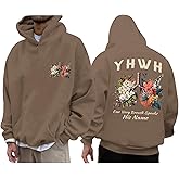 Kelxjia Christian Yhwh Hoodie For Men Jesus God Hoodies Faith Religious Hooded Sweatshirts Bible Verse Inspirational Pullover