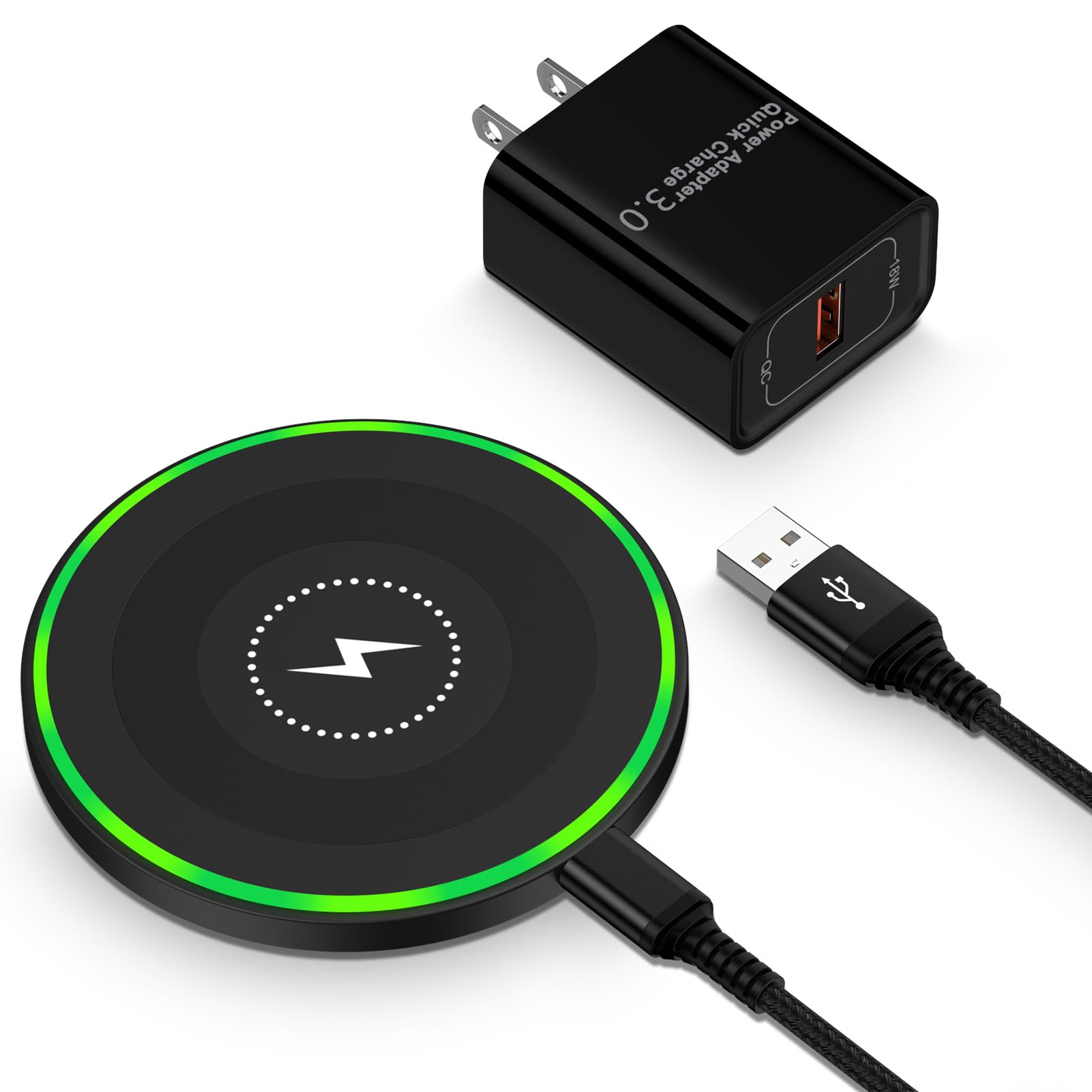Photo 1 of 15W Wireless Charger Fast Charging Pad for Motorola Moto G Power 2025/razr+/G Stylus 5G 2025/Edge+, Android Wireless Charging Station with 18W Adapter for Samsung Galaxy S26 S25 Ultra S24 FE, Pixel 10
