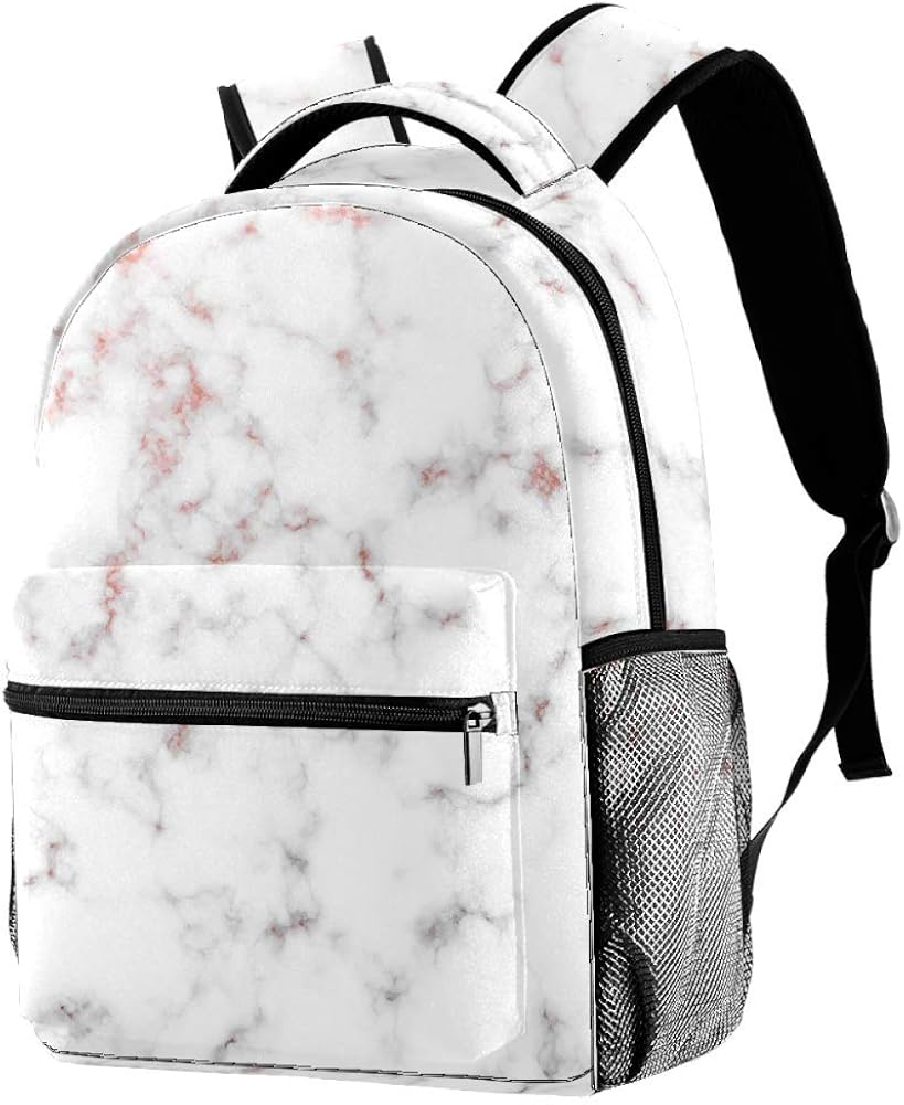 Beautiful Marble Backpack Students Shoulder Bags Travel