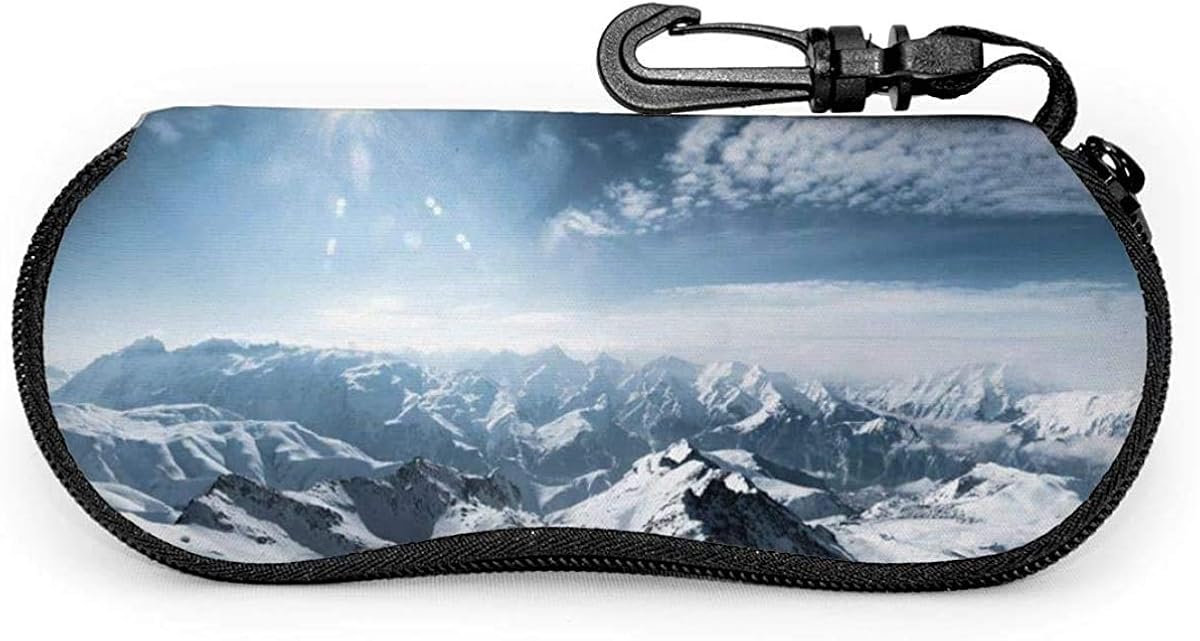 Portable Glasses Bag 17x8cm Soft Sunglasses Case With Keychain