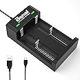 Bonai Universal Battery Charger for 1.2V NiMH AA AAA C D Rechargeable Batteries 2 Slots USB Charger Without Battery