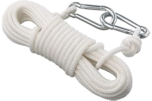 BanYakong Clothesline Clothes Drying Rope Portable Travel Clothesline Adjustable for Indoor Outdoor Laundry Clothesline, Perfect Windproof Clothes Line, Hanger for Camping Travel & Home Use(White)