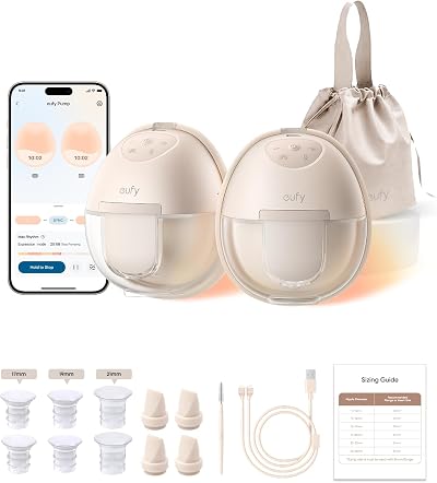 eufy S1 Breast Pump Wearable with HeatFlow Therapy and App Control