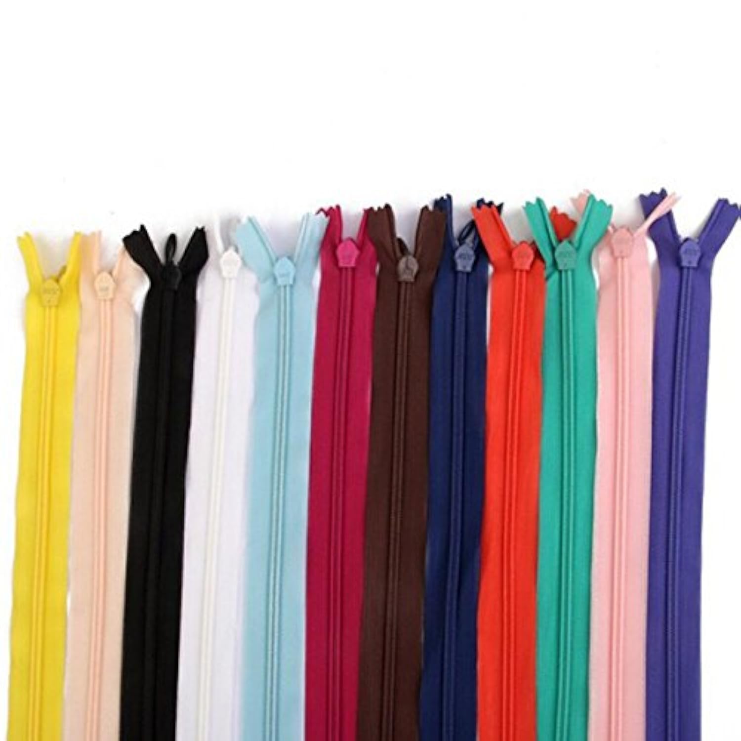 LEORX 50pcs Durable 7-inch Nylon Invisible Conceal Tailor Zippers- Random Color