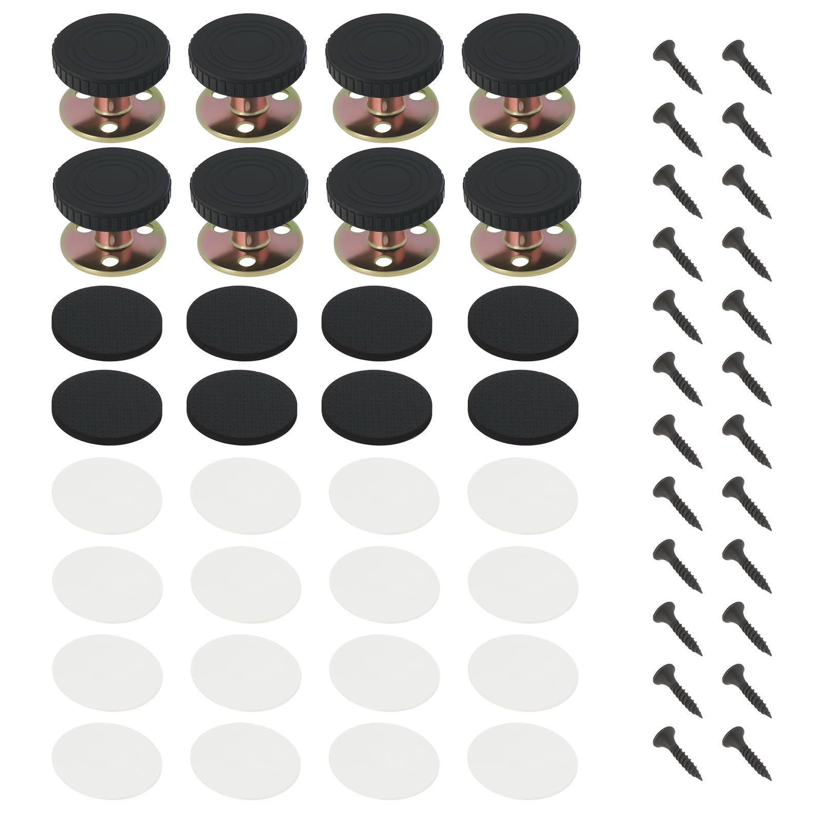 Create idea 8 Sets Adjustable Furniture Foot Holder 28-40mm Adjustable Furniture Feet Stoppers for Cabinets Tables Sofas Bed Furniture Headboard Support