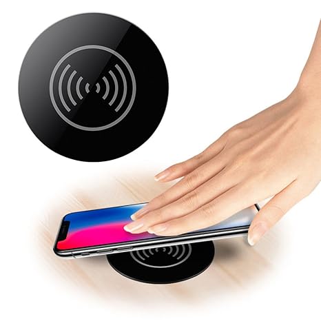 UKCOCO Universal Desktop, Wireless Charging Pad Qi Qi kabelloses Ladegerät Powermat lässt sich in eine Ladestation mit Öse Ø 