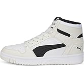 Puma Men's Rebound Layup Sneaker, Vaporous Gray Black White, 11