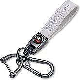 TACOMA Genuine Leather Car Keychain for Key Chain for Men and Women Family Present Key Ring Accessories(Black)