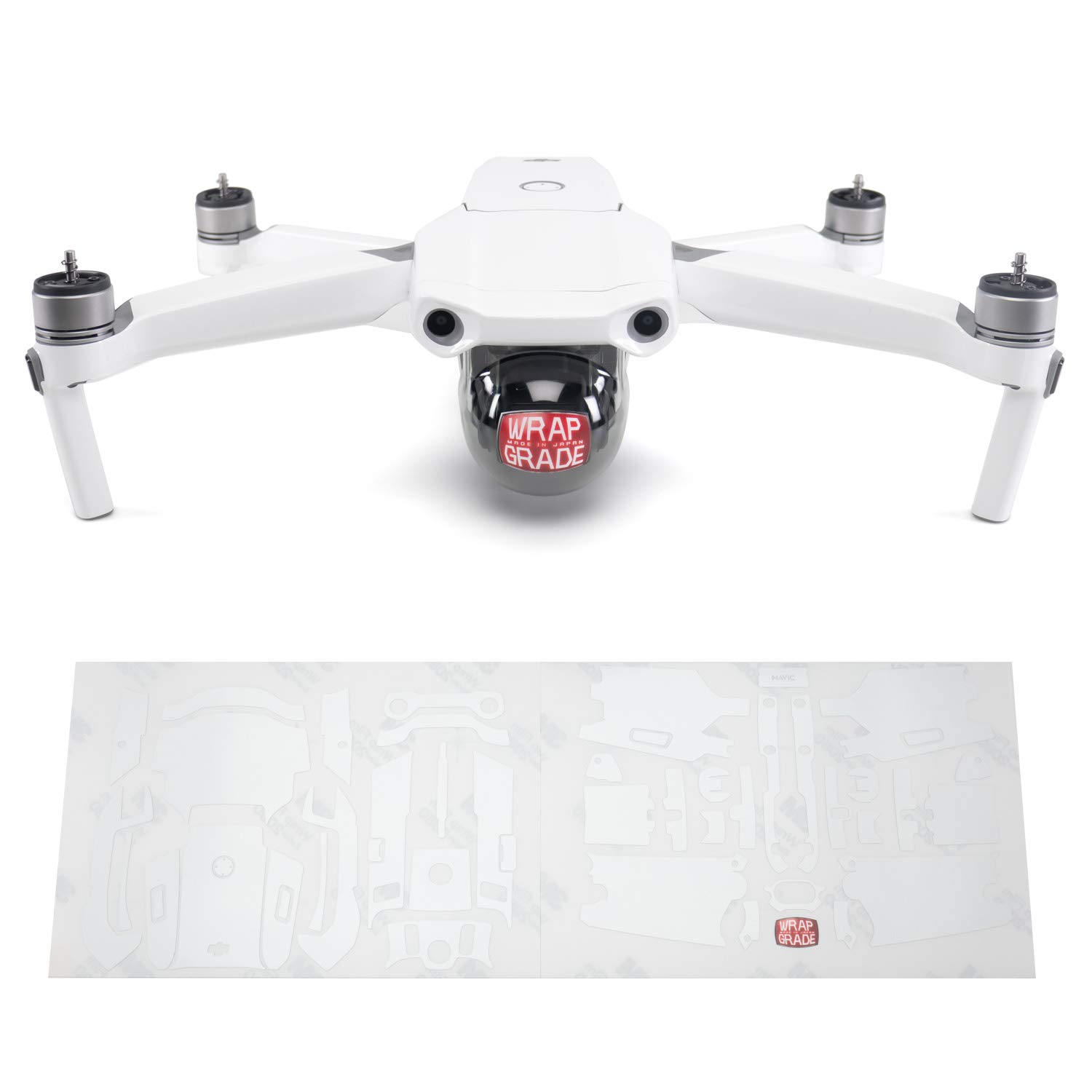 Wrapgrade Main Unit Skin Compatible with DJI Mavic Air 2 (RACING WHITE)