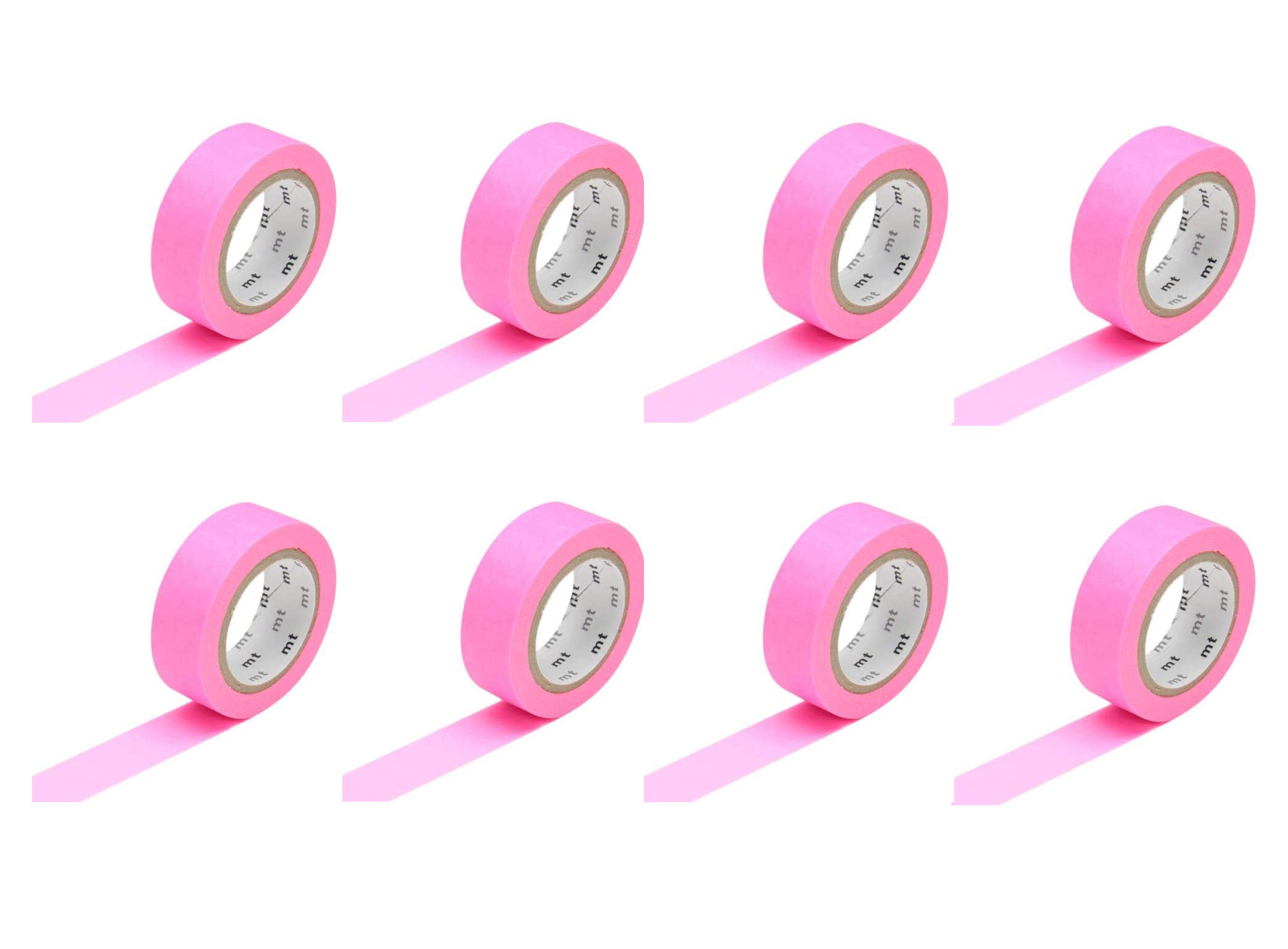 mt Washi Masking Tape 15mm Shocking Pink - Set of 8 Rolls