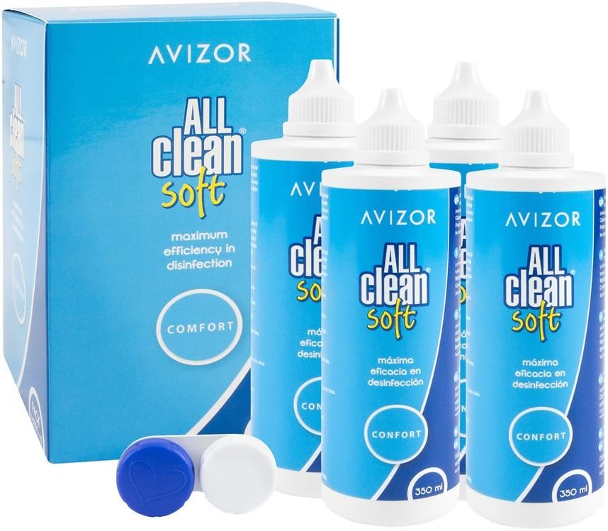 Avizor All clean soft solution nettoyante pour lentille de contact 4x350ml Amazon.fr HygiÃšne