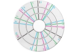 Yushen Pottery Clay Divider Tools Equal Circle Protractor Rotary Disc Ceramic Pottery Trimmer Tool Clay Tools for Potters Clay Artists (Equal singular numbers)