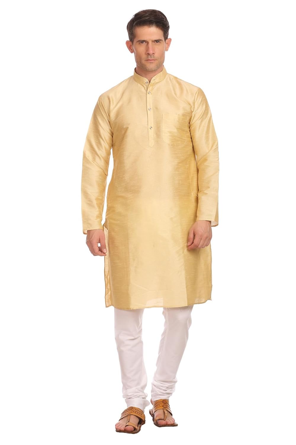 wintage men's poly-jaquard bandhgala festive and casual kurta pyjama- eleven colors