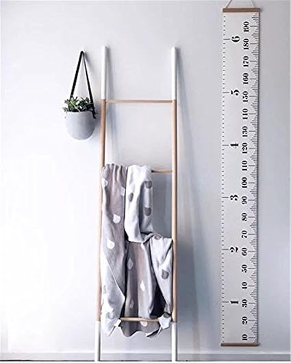Fancyku Hanging Growth Chart Height Measurement Chart for Baby, Measures From Birth to Adult Room Decor