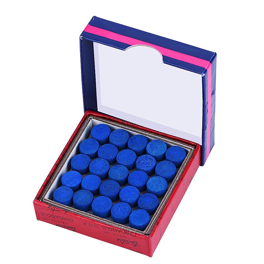 Alomejor 50 x Standard Screw-On Pool Tail Tips with Plastic Storage Box for Pool and Pool Indicators - Blue (13mm)