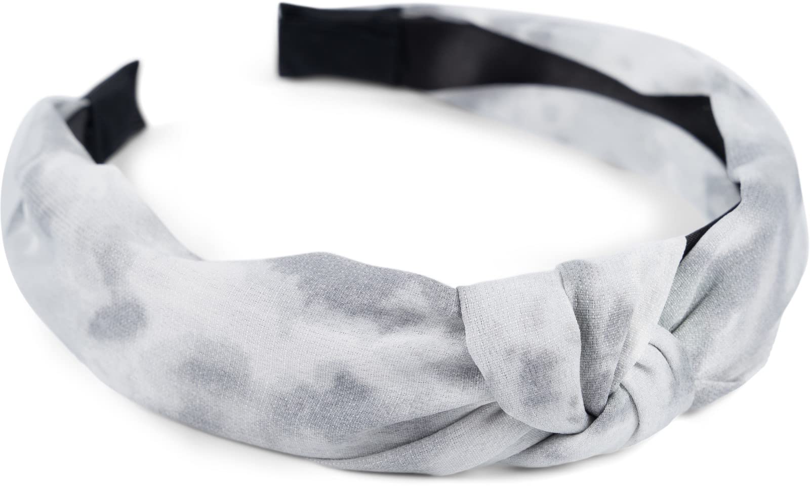 styleBREAKER Ladies Fabric Headband with Colourful Batik Gradient Pattern, Twist Knot, Headband, Hair Accessories 04027046, Colour:Grey-White