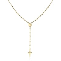 Amazon.com: Sacina Gothic Long Bead Rosary Cross Necklace, Zinc