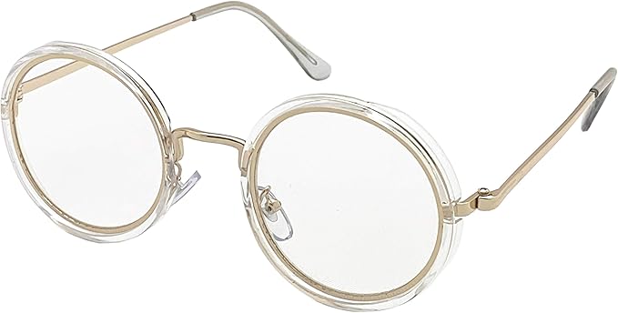 Amazon Cyphus サイファス ラウンド サングラス 伊達メガネ メンズ レディース 男女兼用 丸型 カジュアル ファッション おしゃれ Uvカット 紫外線カット クリア クリア サングラス 通販