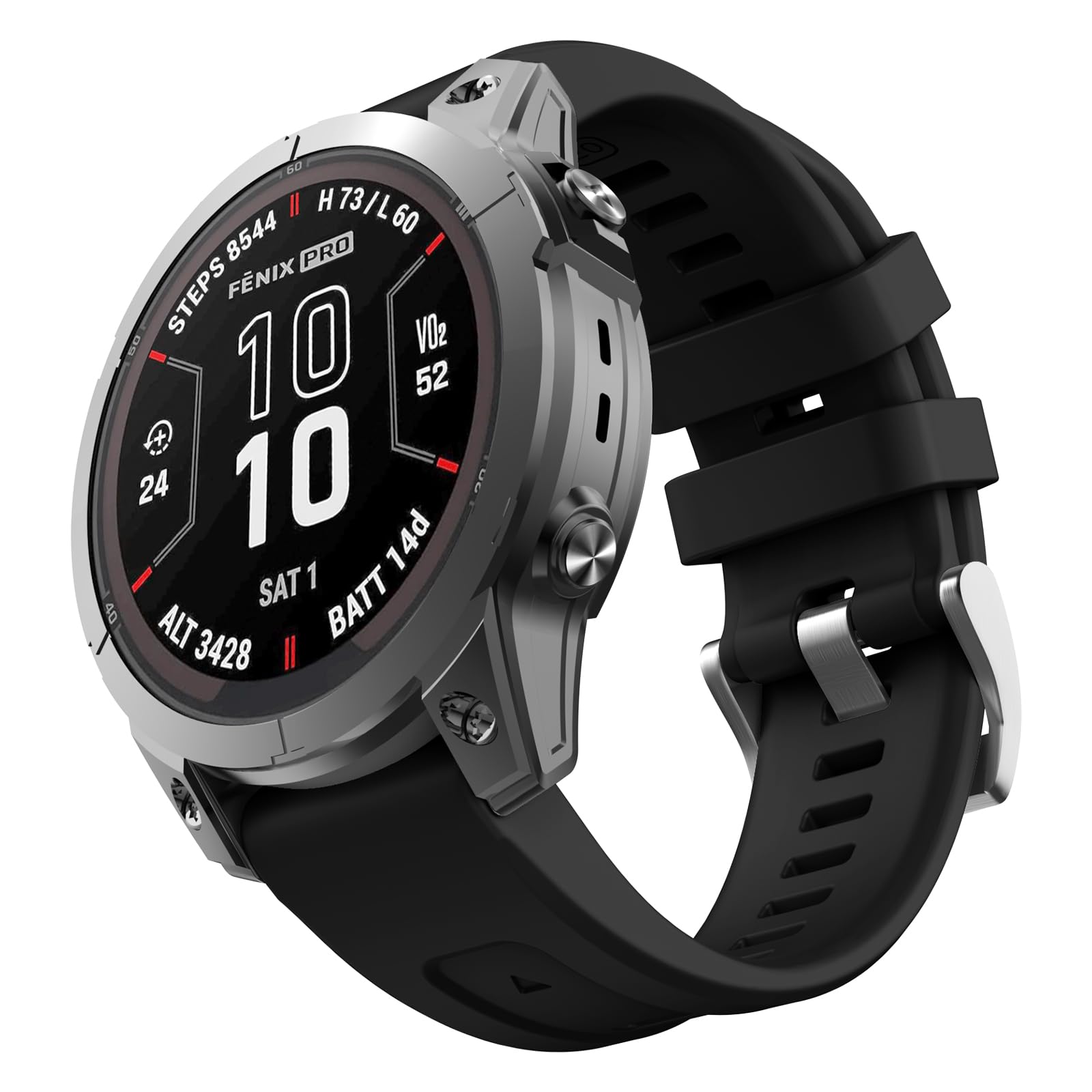 OVERSTEP Compatible for Garmin Fenix 7s，20mm Width Soft Silicone Replacement Band Watch Strap for Fenix 7s Pro/Fenix 7s Solar/Fenix 6s Pro/Fenix 6s/Fenix 5s/Fenix 5s Plus, Black