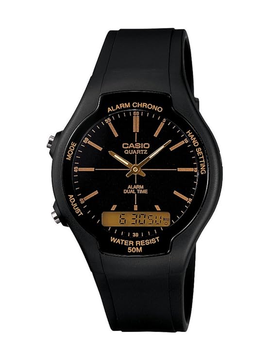 Casio Collection – Armbanduhr Analog/Digital mit Armband aus Kunstharz – aw-90h