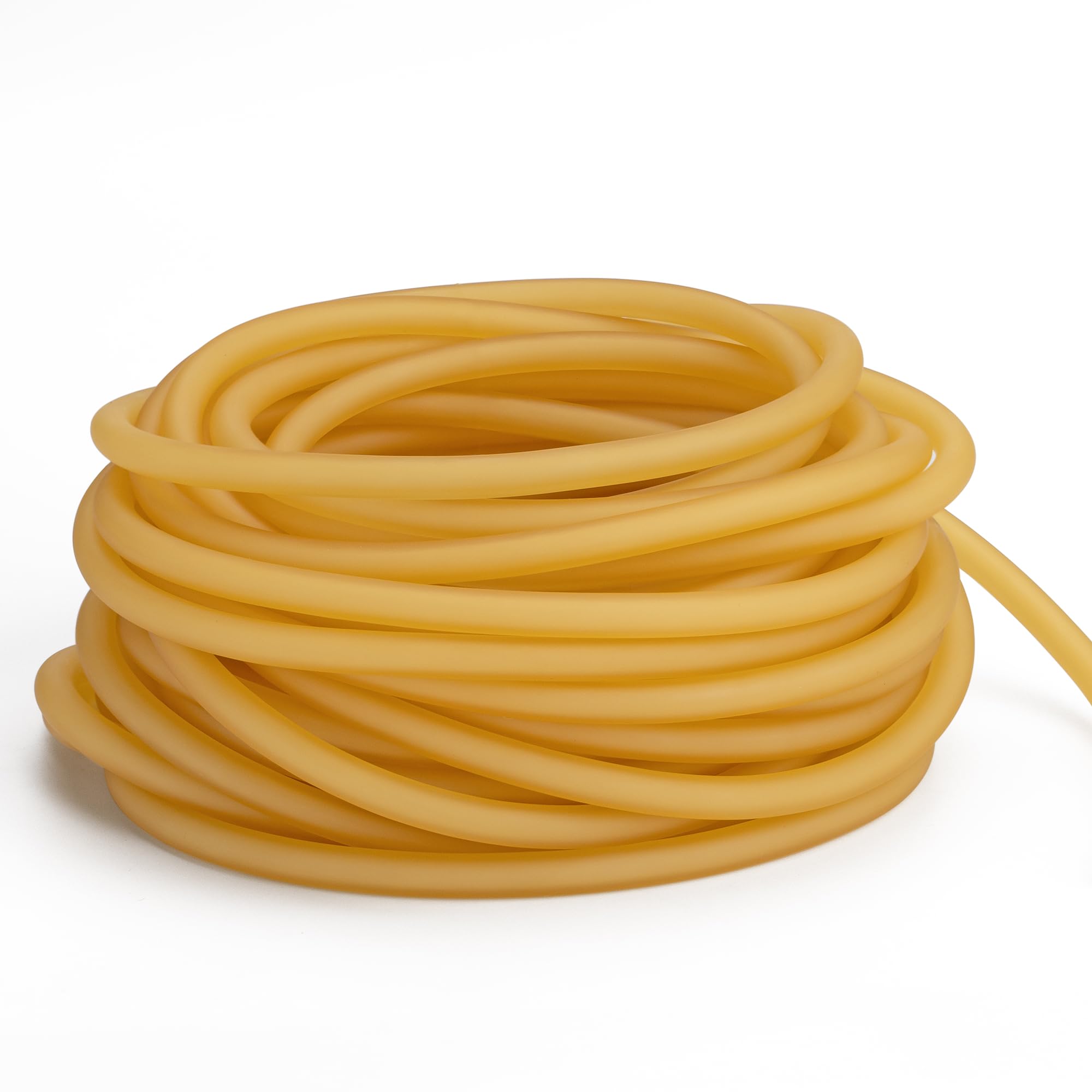 Famgee 32.8FT/10M Natural Latex Rubber Tubing Elastic Band Slingshot Catapult Surgical Rubber Tube Hose for Outdoor Hunting Physical Therap - 5/32"(4mm) ID, 5/16"(8mm) OD