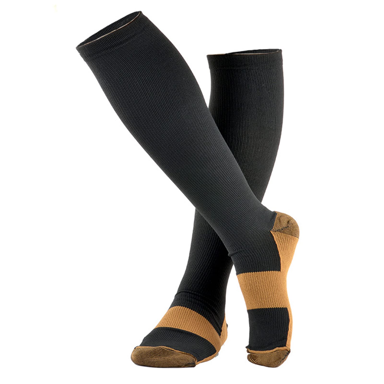 Copper Compression Socks for Women and Men Diabetic Socks, Improves Circulation, Reduces Swelling and Pain For Nurses, Running, and Everyday Use Copper Infused Nylon (S/M)