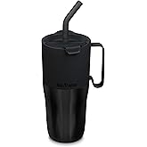 Klean Kanteen Rise Insulated Tumbler - Reusable Tumbler for Quick Hydration - Stainless Steel - Vacuum Insulation - Dishwasher-Safe - BPA-Free - Straw Lid - 26 oz - Black