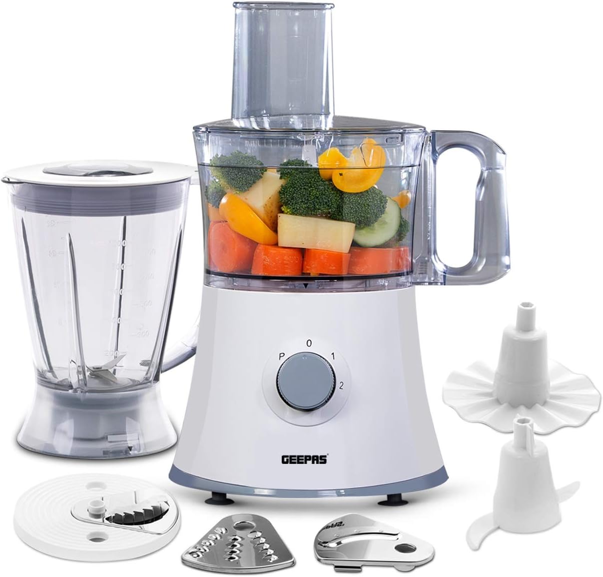 Geepas 500W 10 in 1 Food Processor Blender Multifunctional Electric