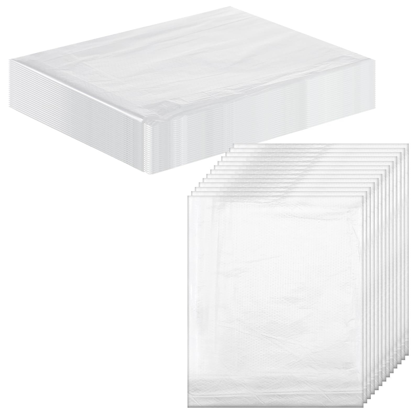 Photo 1 of Zyghjort 100 Packs Plastic Sheeting for Body Wrap 90 X 47 Inch Disposable Pe Sauna Blanket Bag Liner Clear Plastic Body Wrap for Home Bathtub Beauty Salon Spa Therapy Accessories