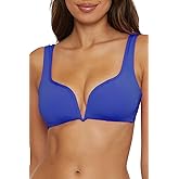 BECCA Women's Standard Color Code V-Wire Bikini Top, Adjustable, Tie Back, Swimwear Separates