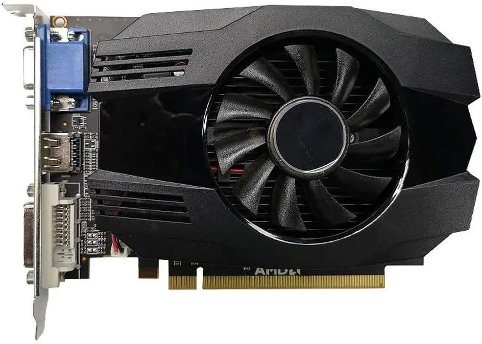 LiChaoWen Fan Graphics Card 1333MHz 4GB GDDR3 64Bit Gaming Video Graphics Card 320 Units 650MHz (Color : Black, Size : One size)