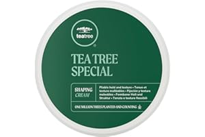 Tea Tree Shaping Cream, Hair Styling Cream, Long-Lasting Hold, Matte Finish, For All Hair Types, 85 Grams