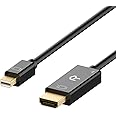 Rankie Mini DisplayPort (Mini DP) Male to HDMI Male Cable, Compatible with Thunderbolt, 4K Ready, 6 Feet (Black)