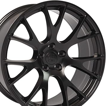 Amazon Com Oe Wheels Llc Inch Fits Dodge Challenger Charger Srt8 Magnum Chrysler 300 Srt8 Hellcat Style Dg15 x9 Rims Satin Black Set Automotive