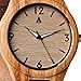 Treehut Wooden Watches for Men, Japanese Miyota Movement, Stylish Exotic Wrist Watch with Adjustable Stainless Steel Buckle, Leather Straps, Watch Made Real Bamboo Wood, Relojes Para Hombre