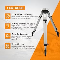 Surveying Tripod, Aluminum Survey Tripod with