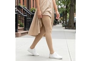 Compression Stockings for Women & Men - Thigh High Silicone Dot-Top Non-Slip Open Toe